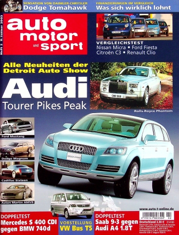 Deckblatt Auto Motor und Sport (02/2003)